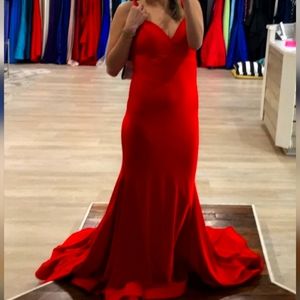 Red formal dress